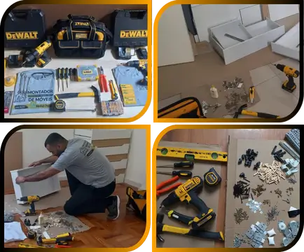 Ajustes e reparos em móveis com folgas, rangidos ou desalinhados. Manutenção completa no Rio de Janeiro.