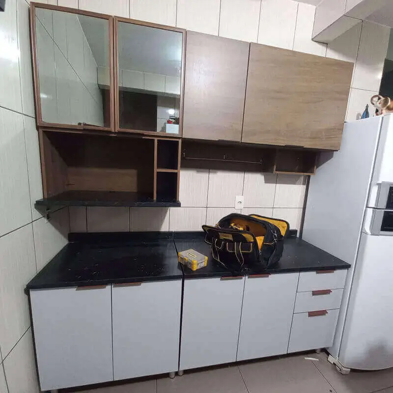 Montagem de cozinha média em MDP na Lapa com segurança